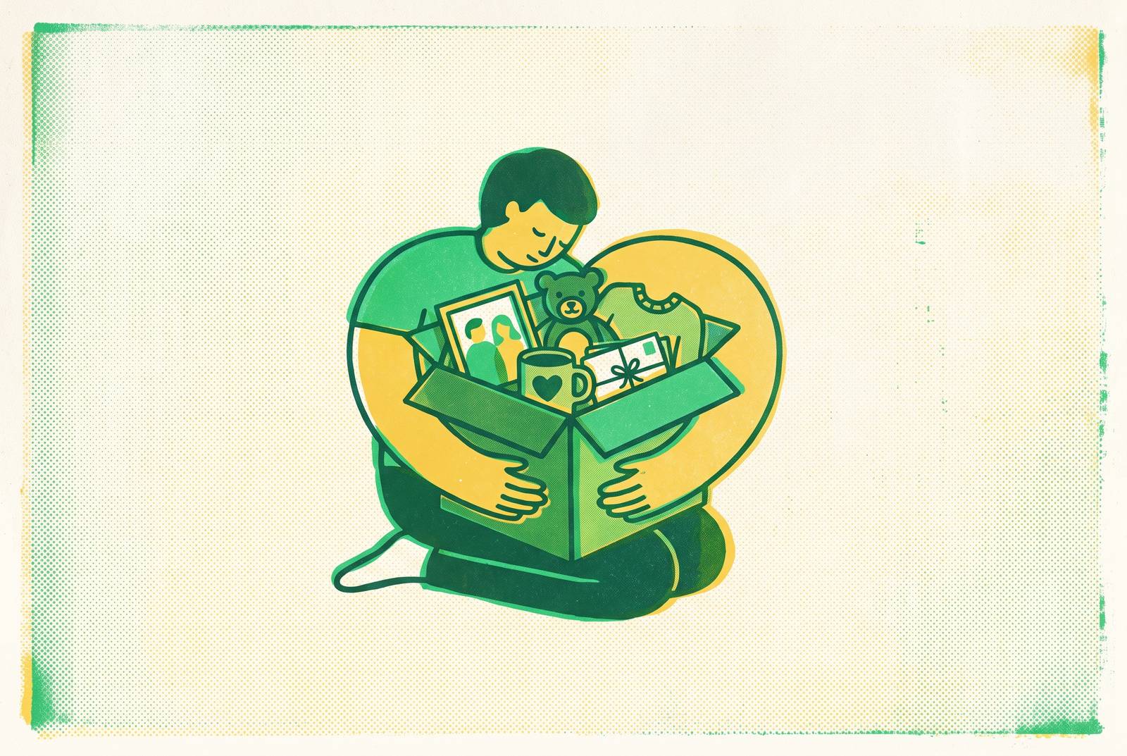 Cover illustration for “How to Declutter When You Are Emotionally Attached to Items”