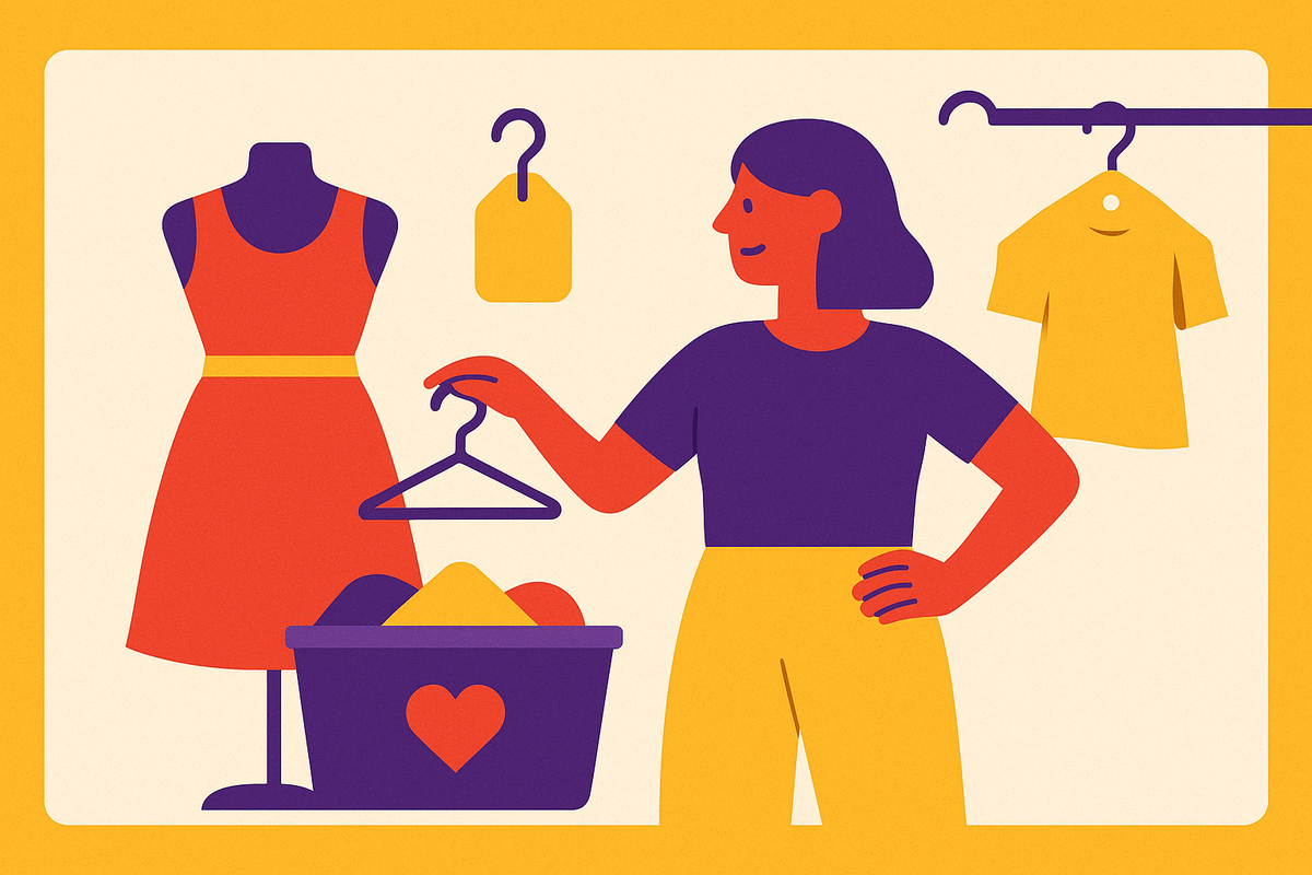 Cover illustration for “Thrift Store Culture and the Rise of the Thrift Flip”