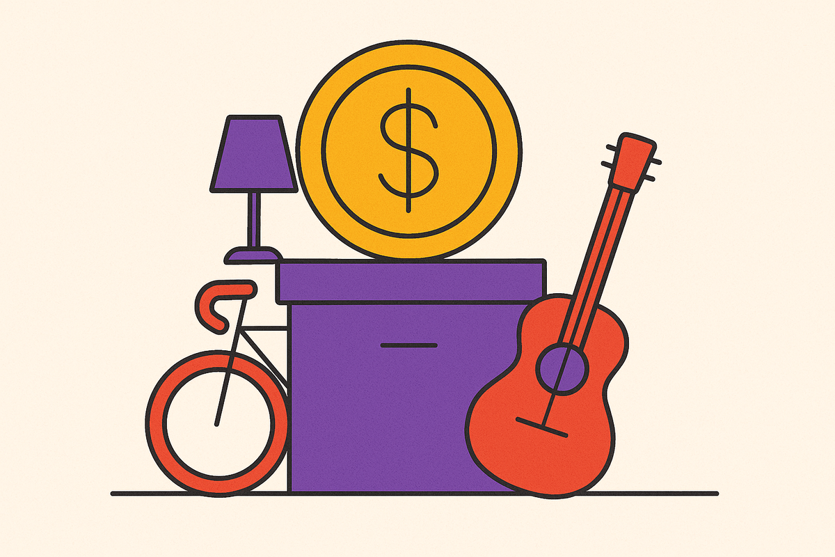 Cover illustration for “How Much Money the Average Home Has in Unused Items”
