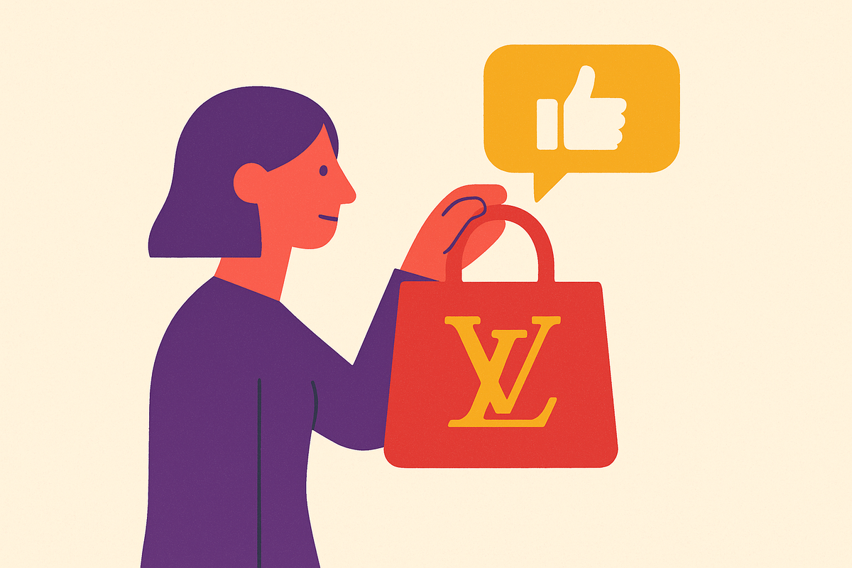 Cover illustration for “Status Signaling in Secondhand Shopping”