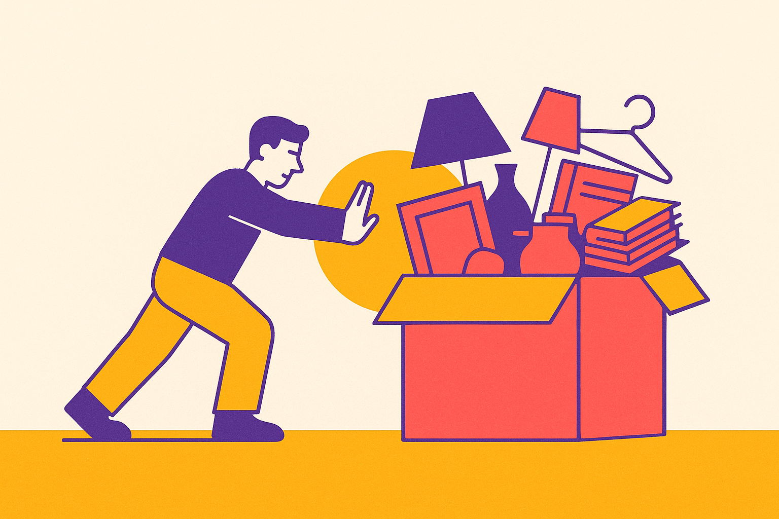 Cover illustration for “Friction as the Real Barrier to Selling Clutter”
