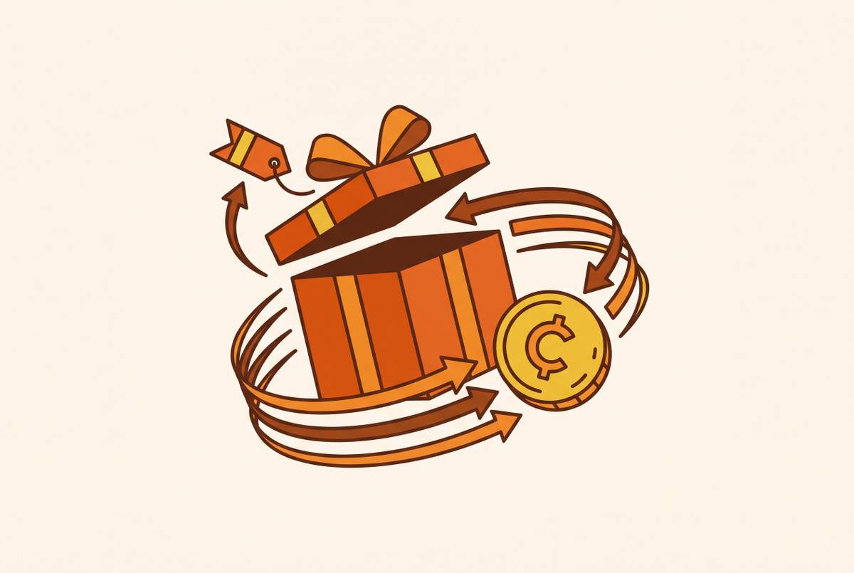 Cover illustration for “Gift Guilt and the Permission to Sell Unwanted Presents”