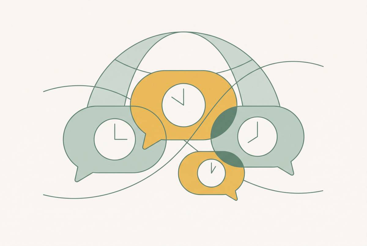 Cover illustration for “Coordinating Plans Across Multiple Time Zones Over Text”