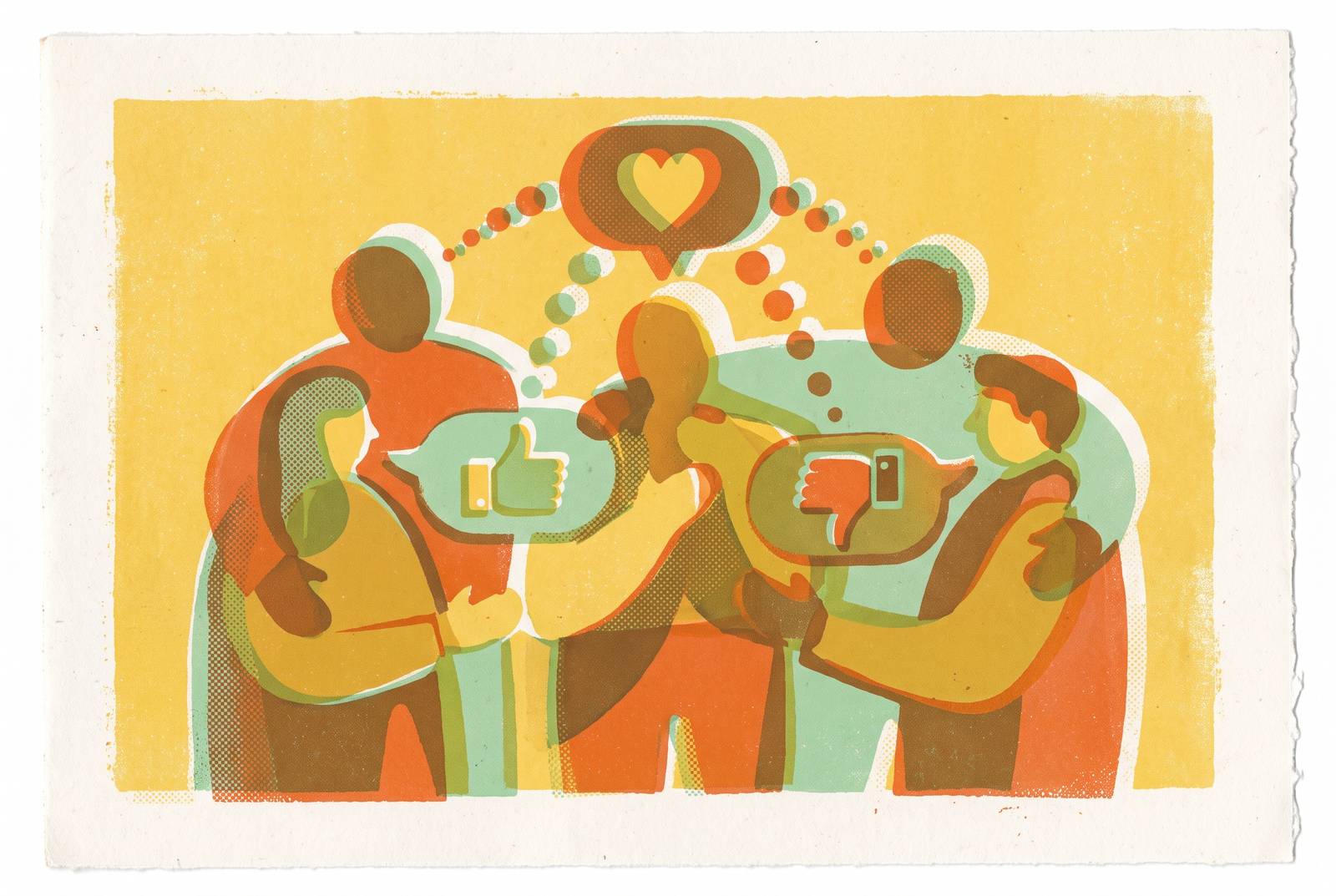 Cover illustration for “iMessage Tapbacks as Social Signals in Group Coordination”