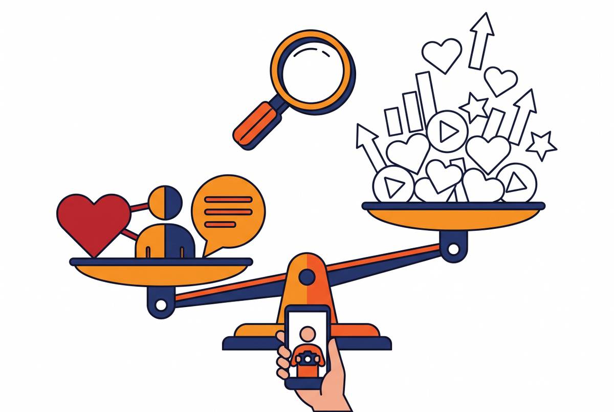 Cover illustration for “Evaluating UGC Creator Engagement Quality vs Vanity Metrics”