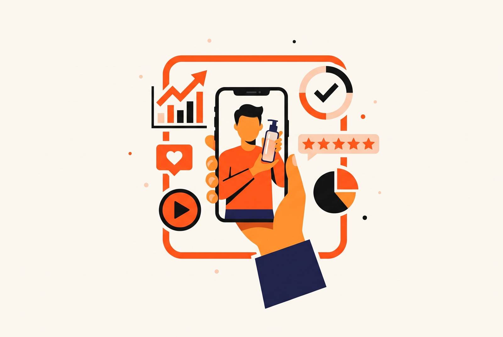 Cover illustration for “Influencer Marketing Examples Worth Studying for Consumer Brands”