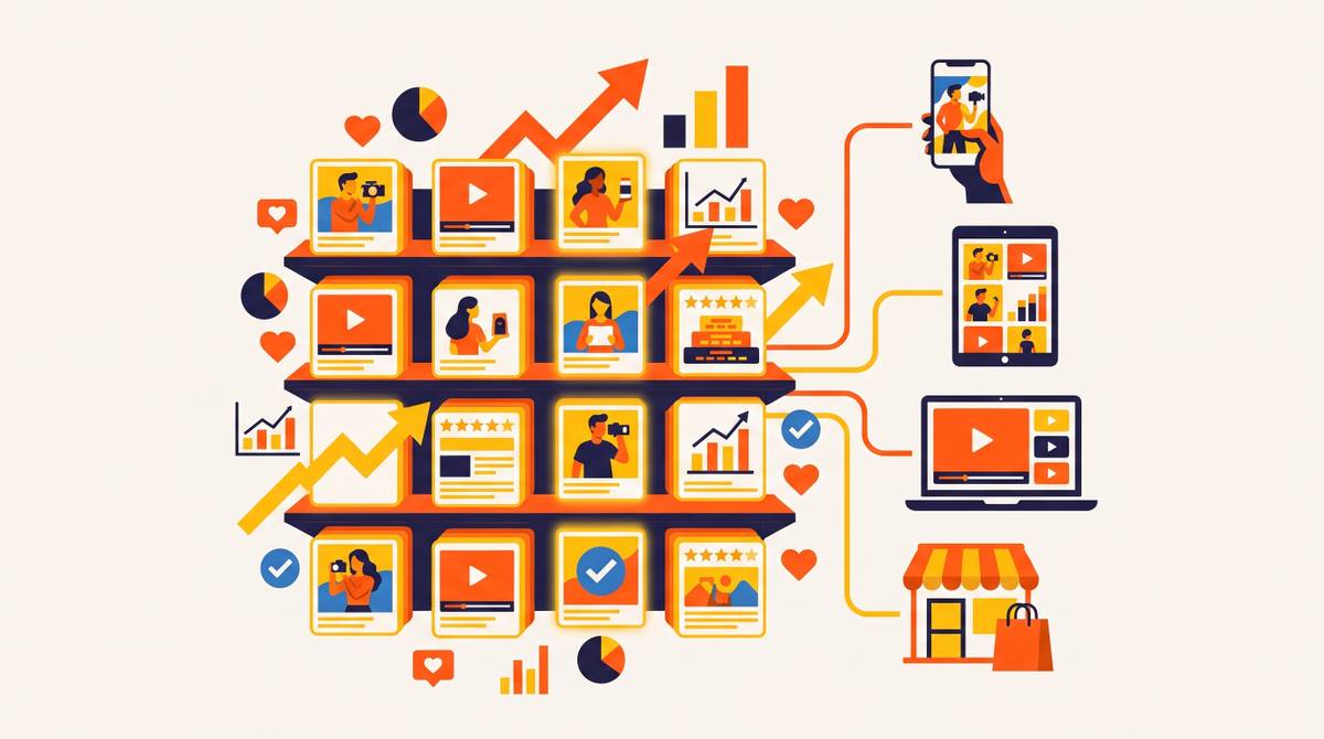 Cover illustration for “Building a UGC Library for Omnichannel Consumer Brands”