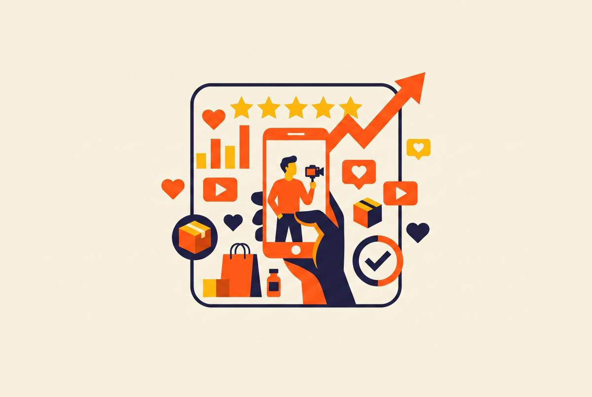 Cover illustration for “Best UGC Agencies for DTC Consumer Brands”
