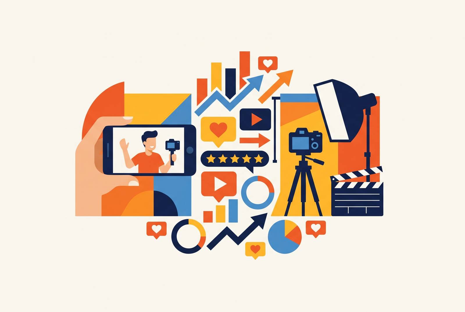 Cover illustration for “UGC vs Brand-Produced Creative in Meta Ad Performance”