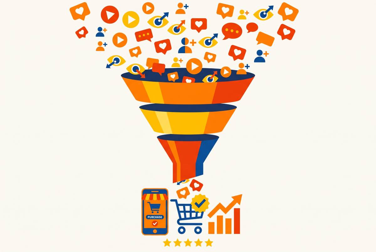 Cover illustration for “UGC for Lower-Funnel Conversion Ads vs Top-of-Funnel Awareness”