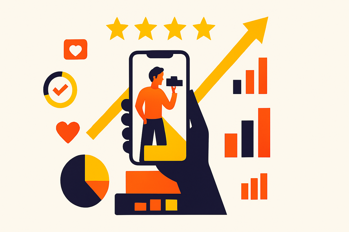Cover illustration for “UGC Volume Benchmarks by Consumer Brand Category”