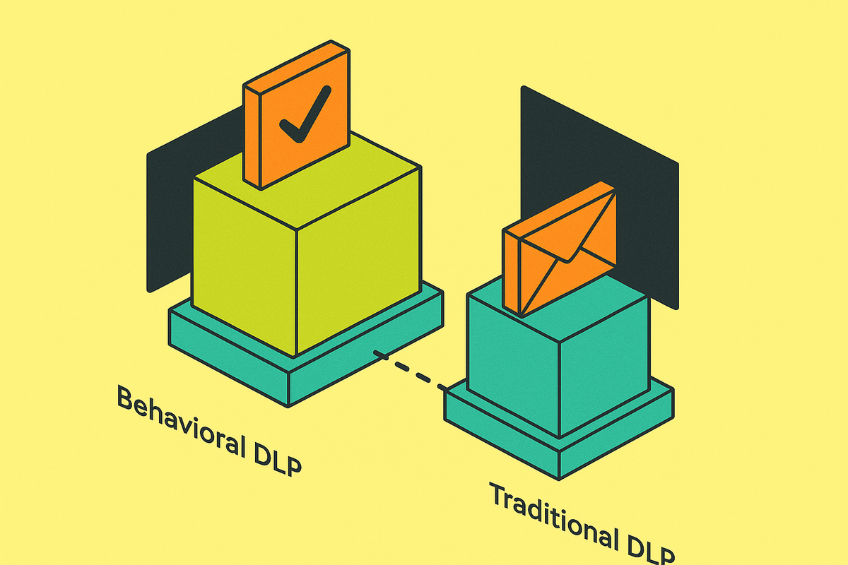 Cover illustration for “Behavioral DLP vs. Traditional DLP Architecture”