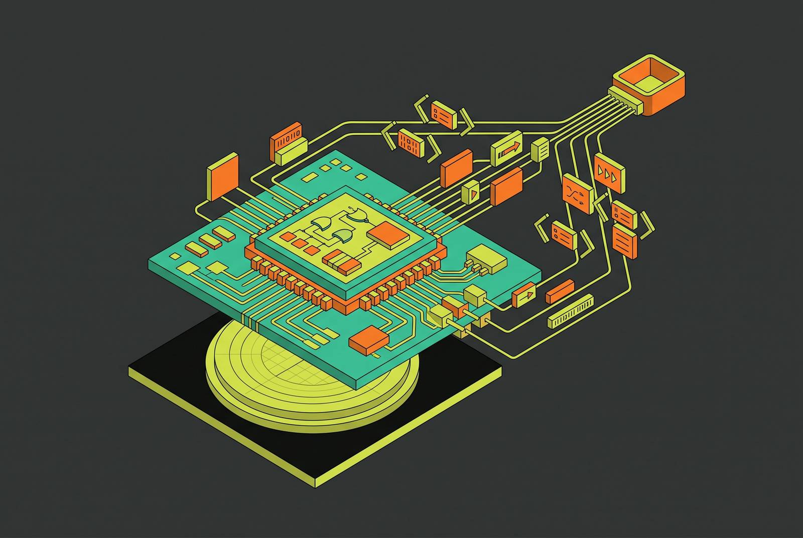 Cover illustration for “Source Code Exfiltration Patterns in Technology and Semiconductor Firms”