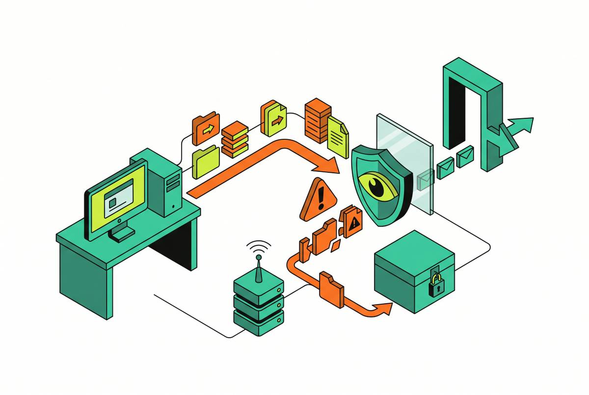 Cover illustration for “Detecting Data Exfiltration Before Employee Resignation”