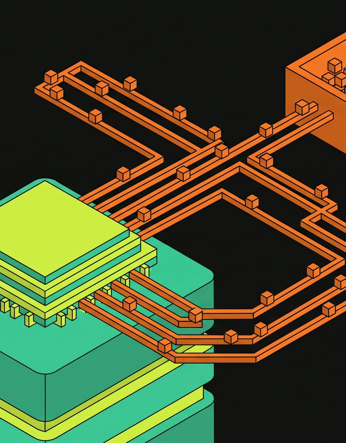 Cover illustration for “Source Code Exfiltration Patterns in Technology and Semiconductor Firms”