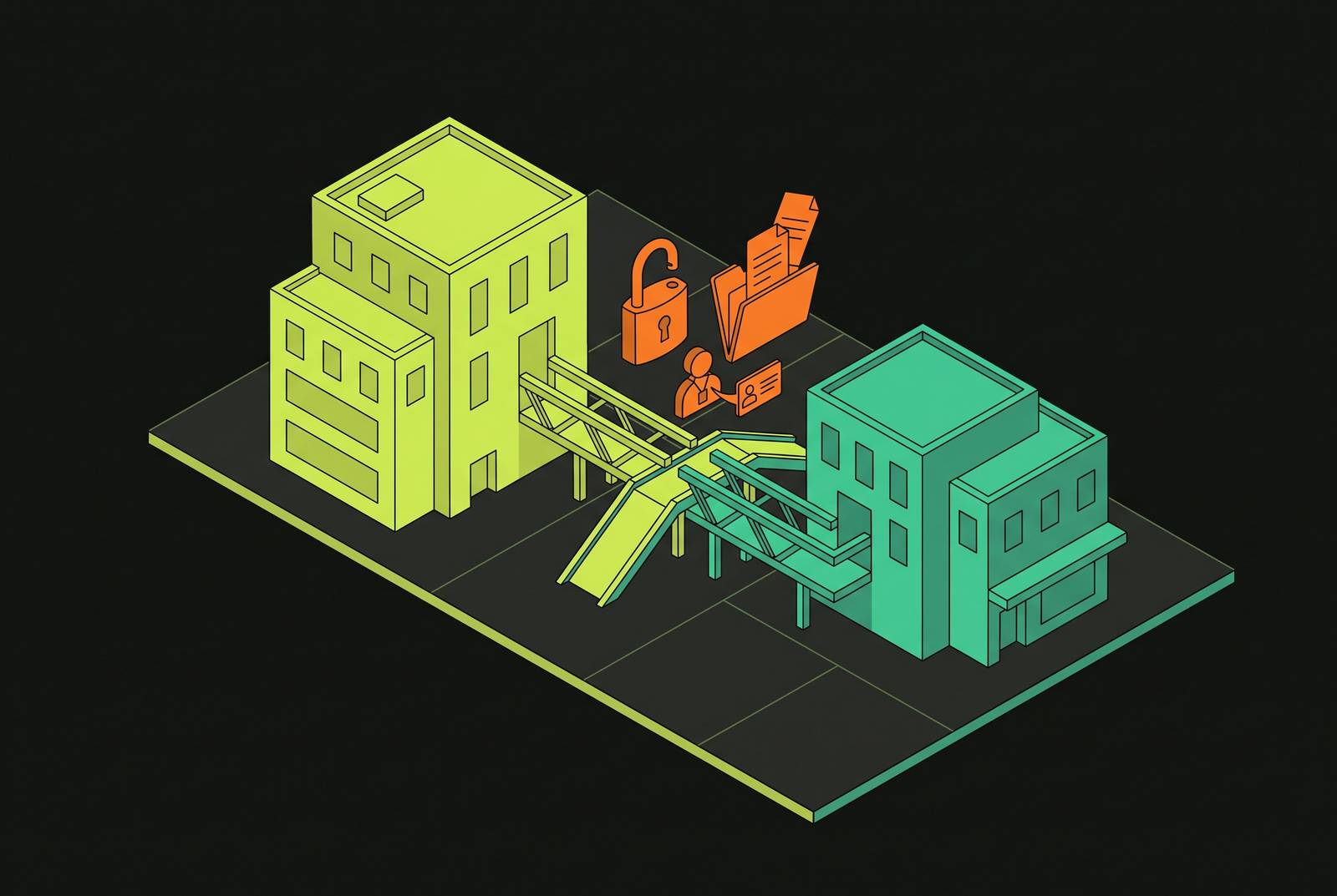 Cover illustration for “Insider Risk Considerations in Mergers and Acquisitions”