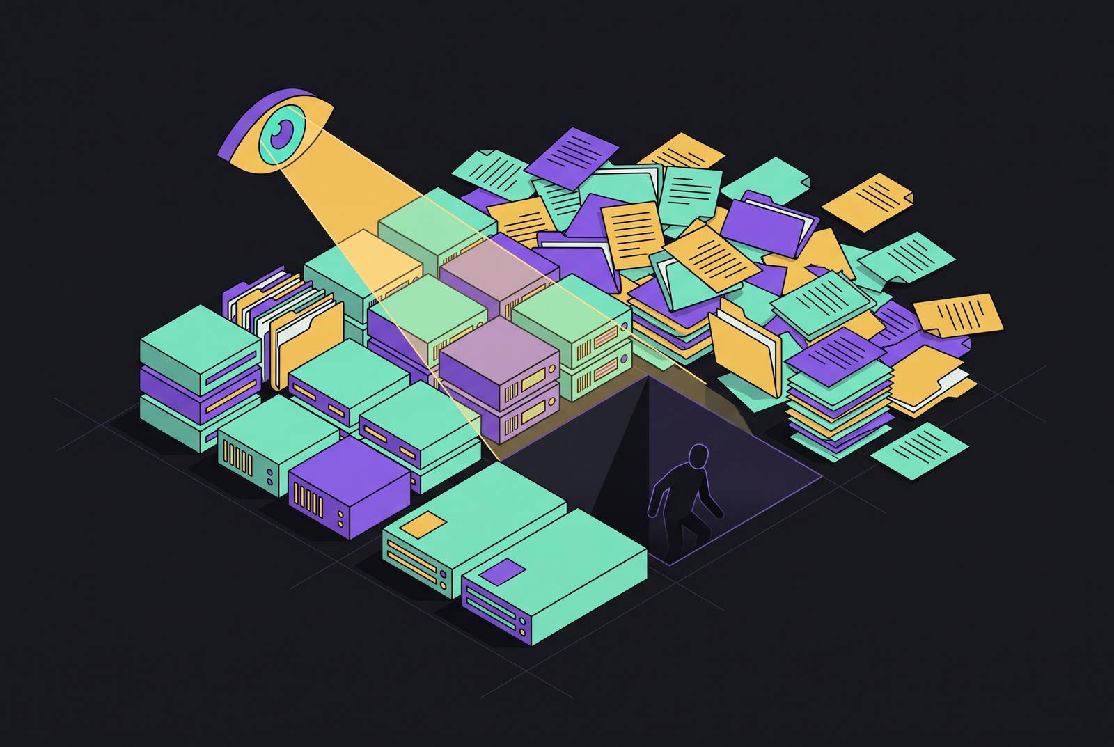 Cover illustration for “Unstructured Data Repositories as Insider Risk Blind Spots”
