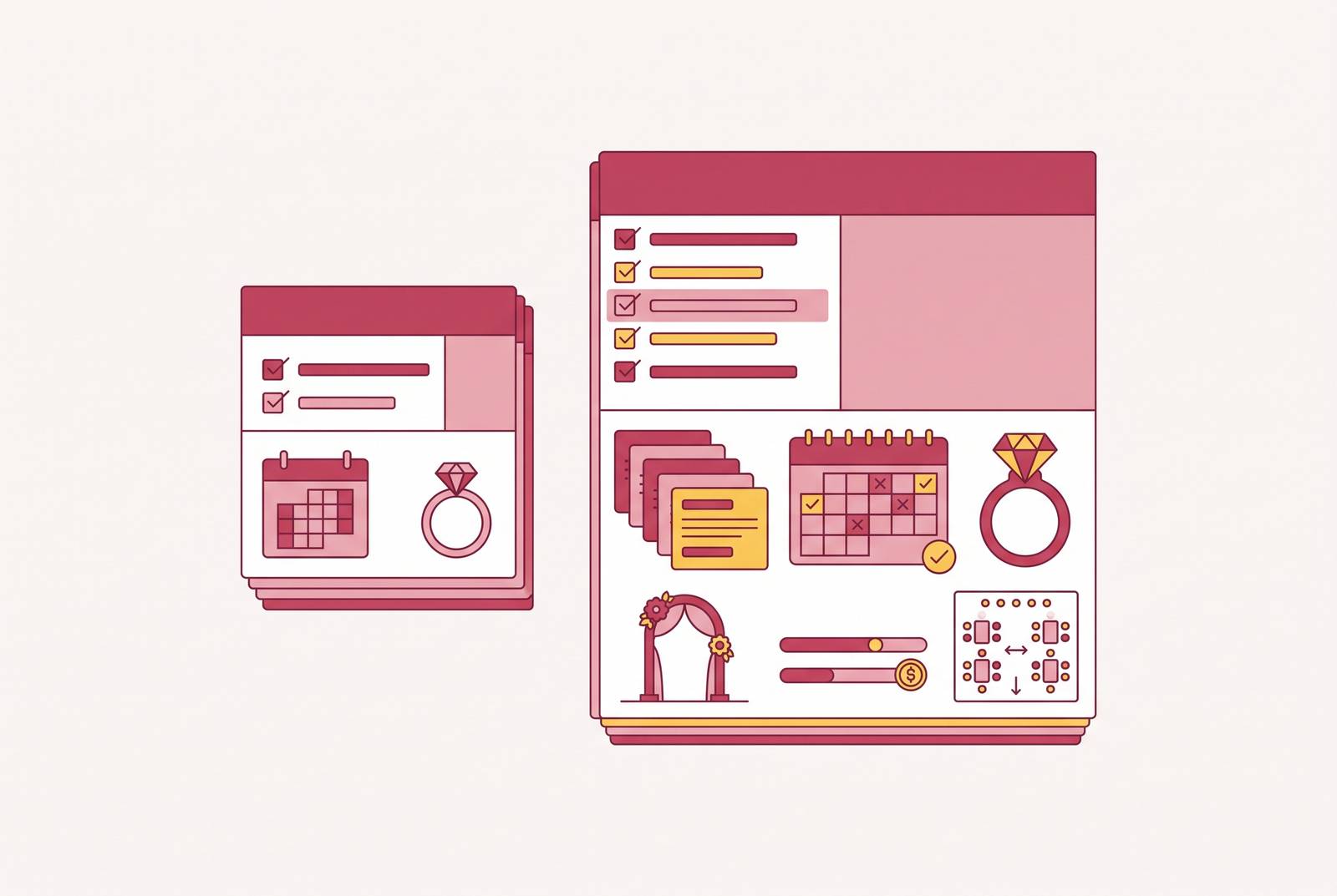 Cover illustration for “Free vs Paid Wedding Planning Tools and What Each Tier Actually Covers”
