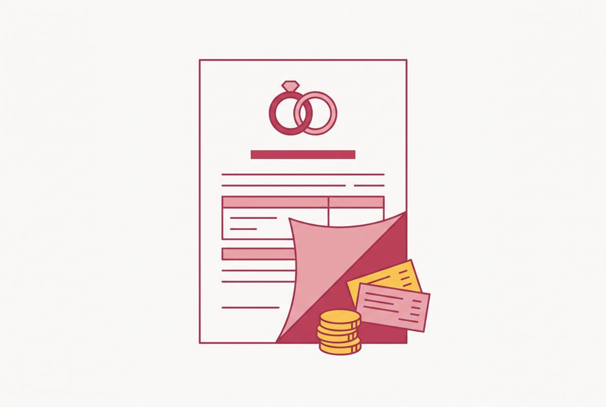 Cover illustration for “Hidden Fees in Australian Wedding Vendor Contracts”