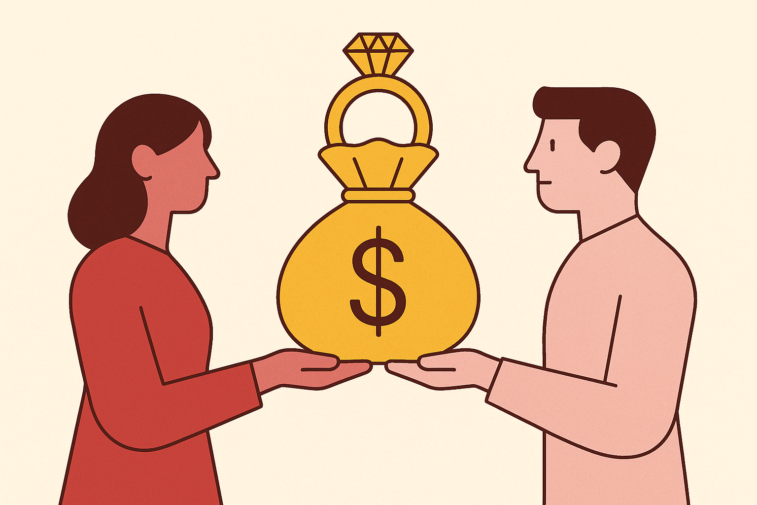 Cover illustration for “Splitting Wedding Costs Between Families in Australia”