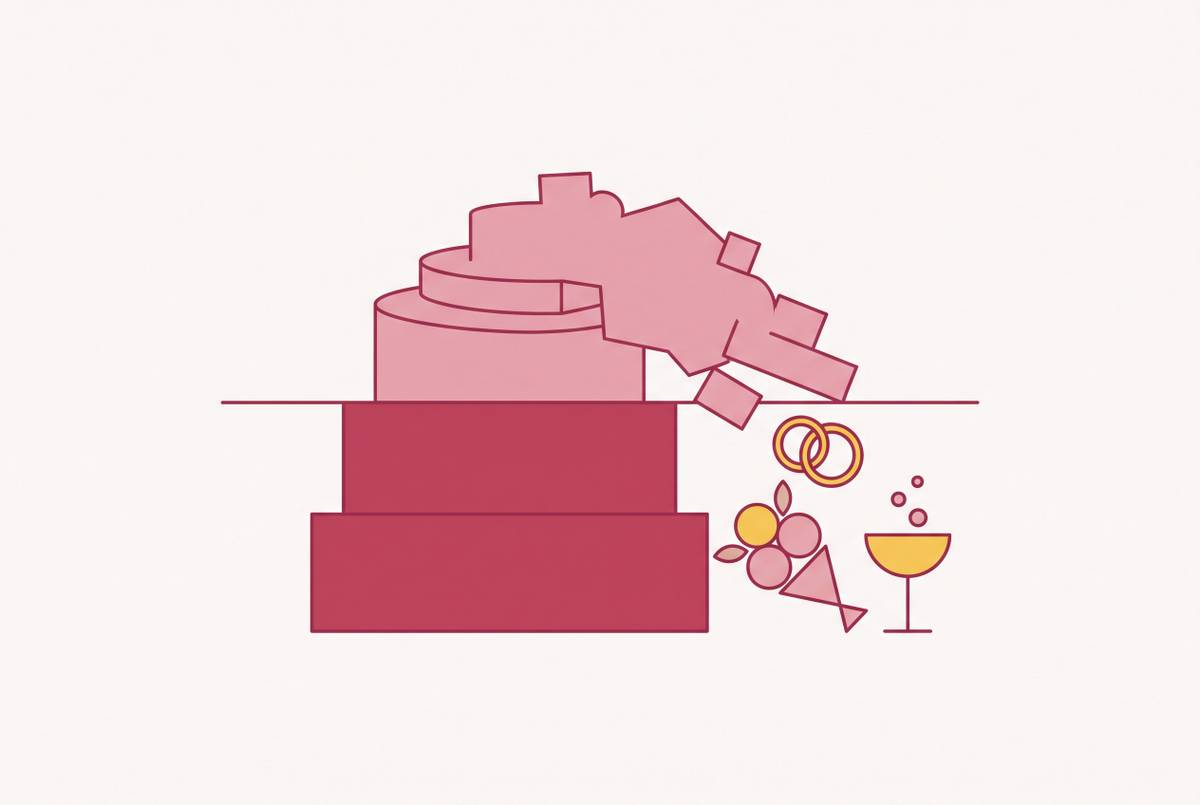 Cover illustration for “Where Australian Wedding Budgets Overrun and Why”