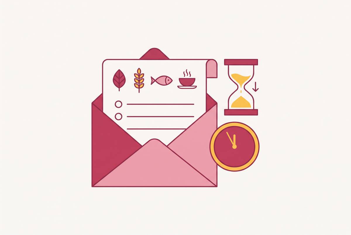 Cover illustration for “Collecting Dietary Requirements From Guests Before the RSVP Closes”