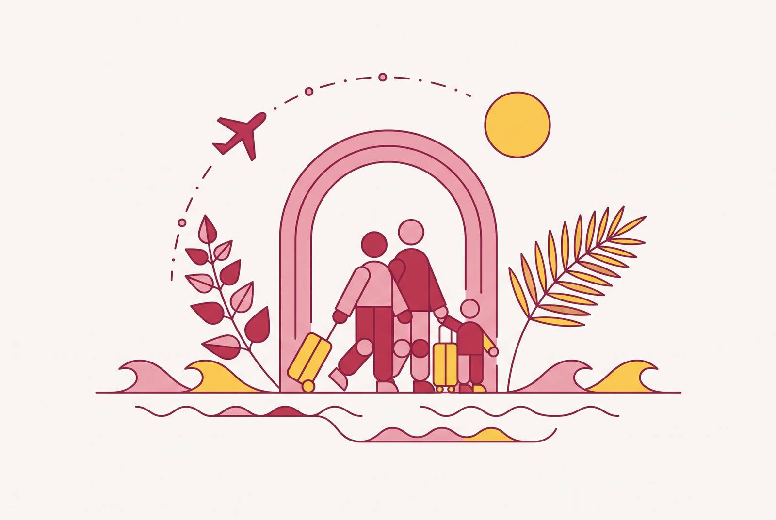 Cover illustration for “Managing International Guests at Australian Destination Weddings”