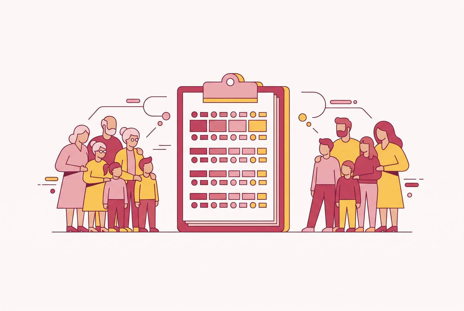 Cover illustration for “Guest List Management When Both Families Have Expectations”