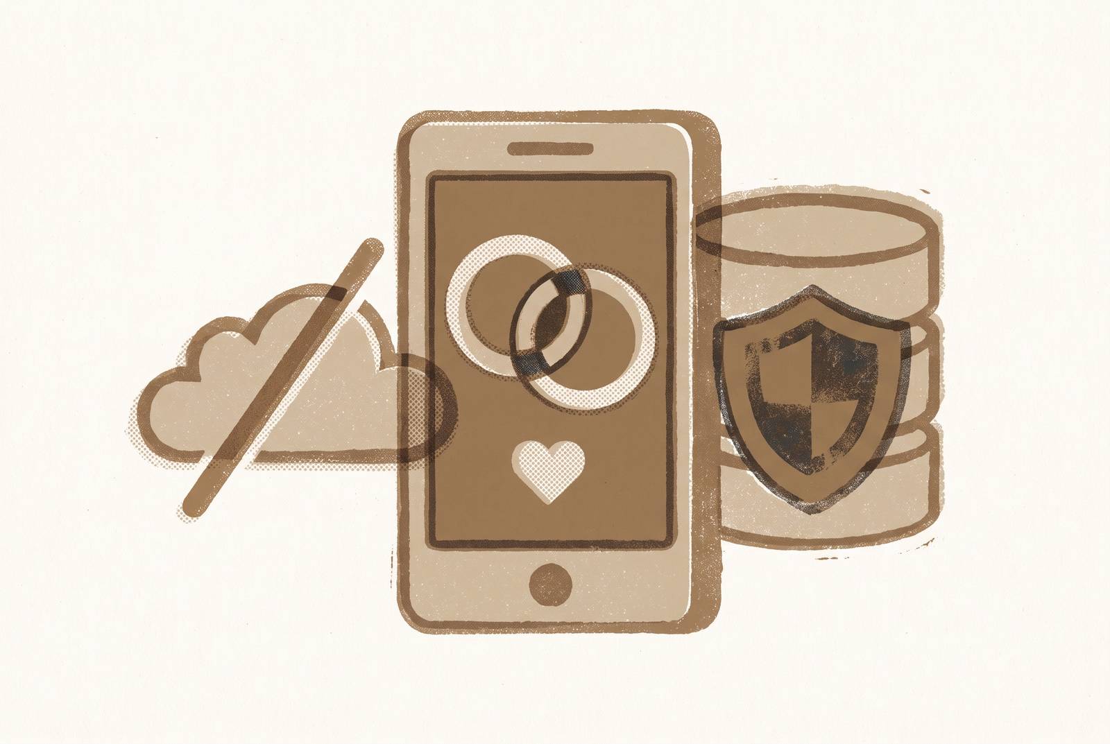 Cover illustration for “offline-capable wedding planning apps that store data on your device”