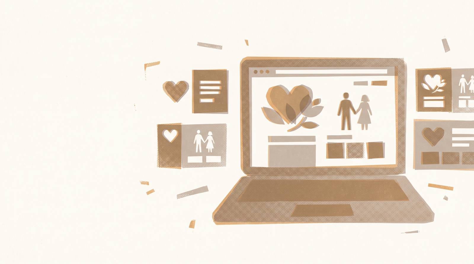 Cover illustration for “Wedding Website Builders Compared for Couples in 2024”