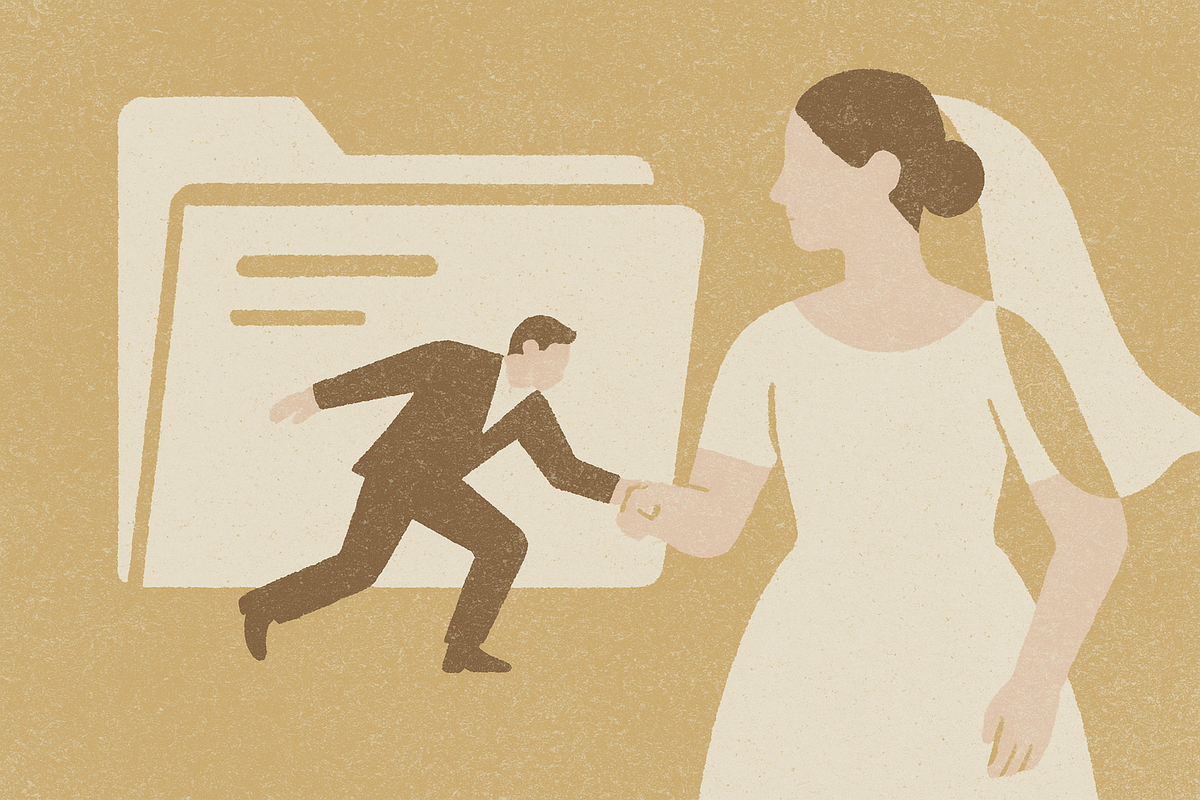 Cover illustration for “Post-Wedding Offboarding Workflow for Planning Businesses”
