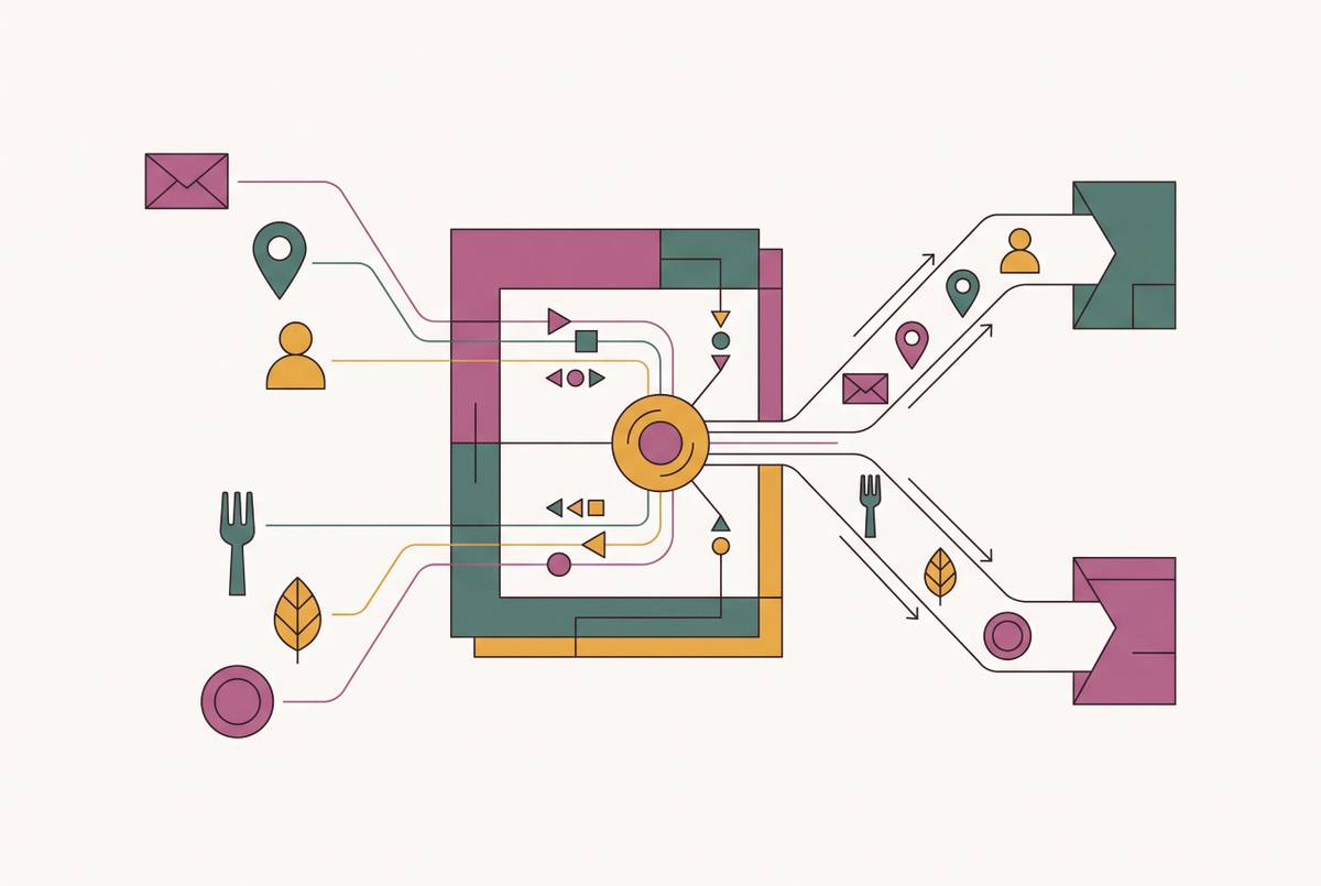 Cover illustration for “What Wedding Planning Apps Do With Guest Dietary and Contact Data”