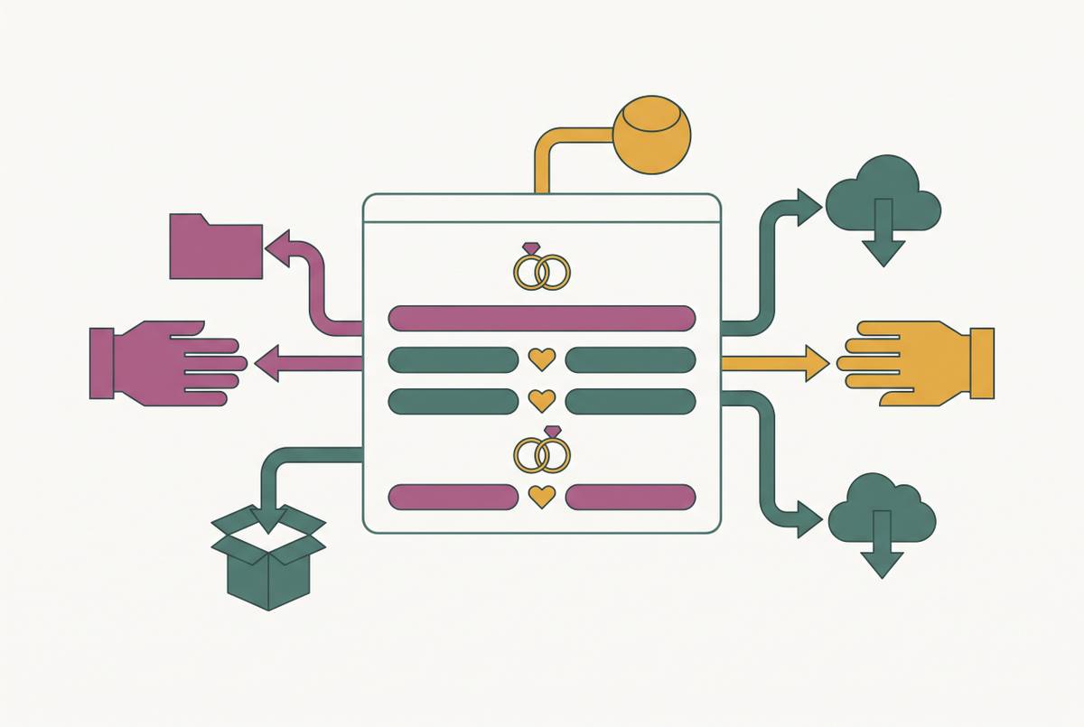 Cover illustration for “Wedding Website Guest Data Collection and Third-Party Sharing”