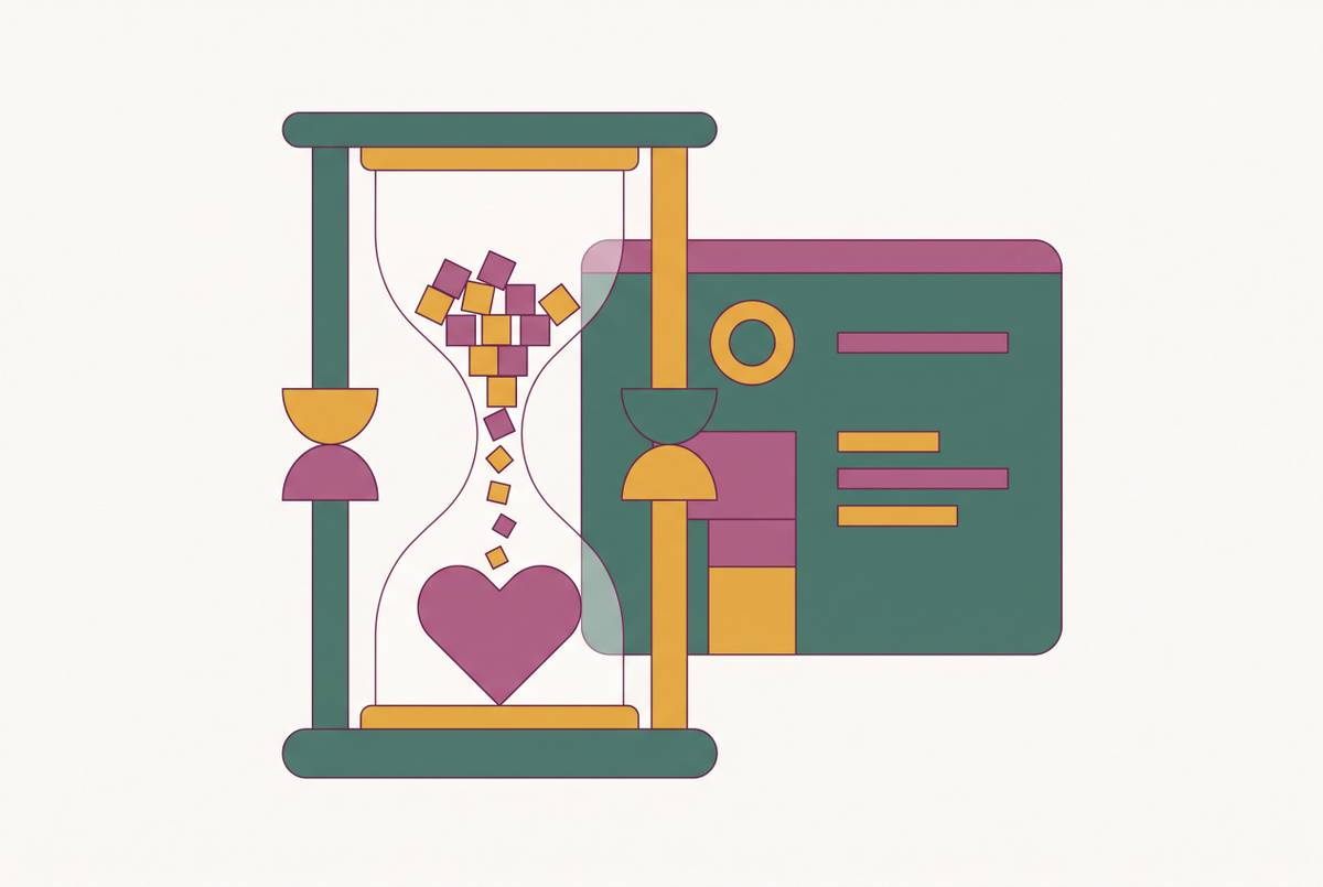 Cover illustration for “How Long It Actually Takes to Set Up a Wedding Website”