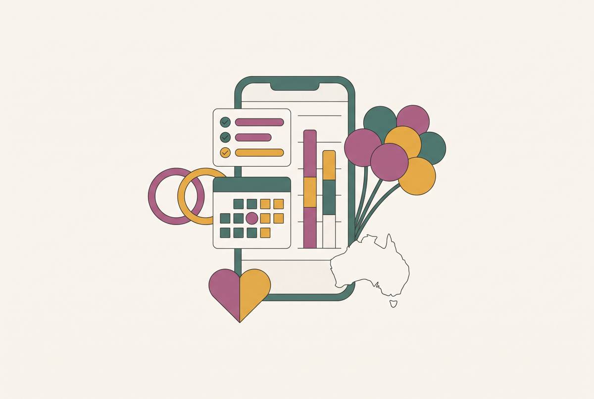 Cover illustration for “Best Wedding Planning Apps in Australia Compared”