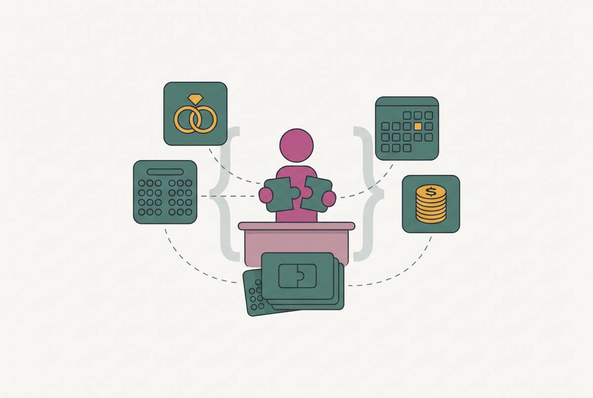Cover illustration for “The Hidden Reconciliation Step Fragmented Wedding Tools Force You to Own”