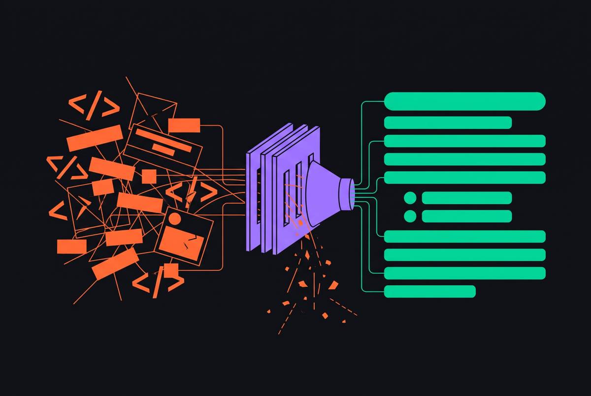 Cover illustration for “Cleaning Raw HTML Into LLM-Ready Text Without Losing Structure”