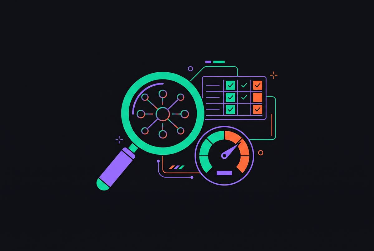 Cover illustration for “Building a Custom Eval Suite for Search-Augmented LLMs”