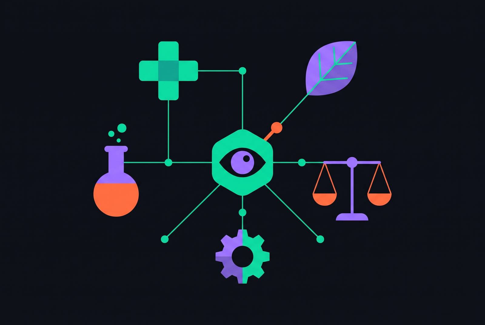 Cover illustration for “Building Sector-Specific Research Agents Beyond Finance”