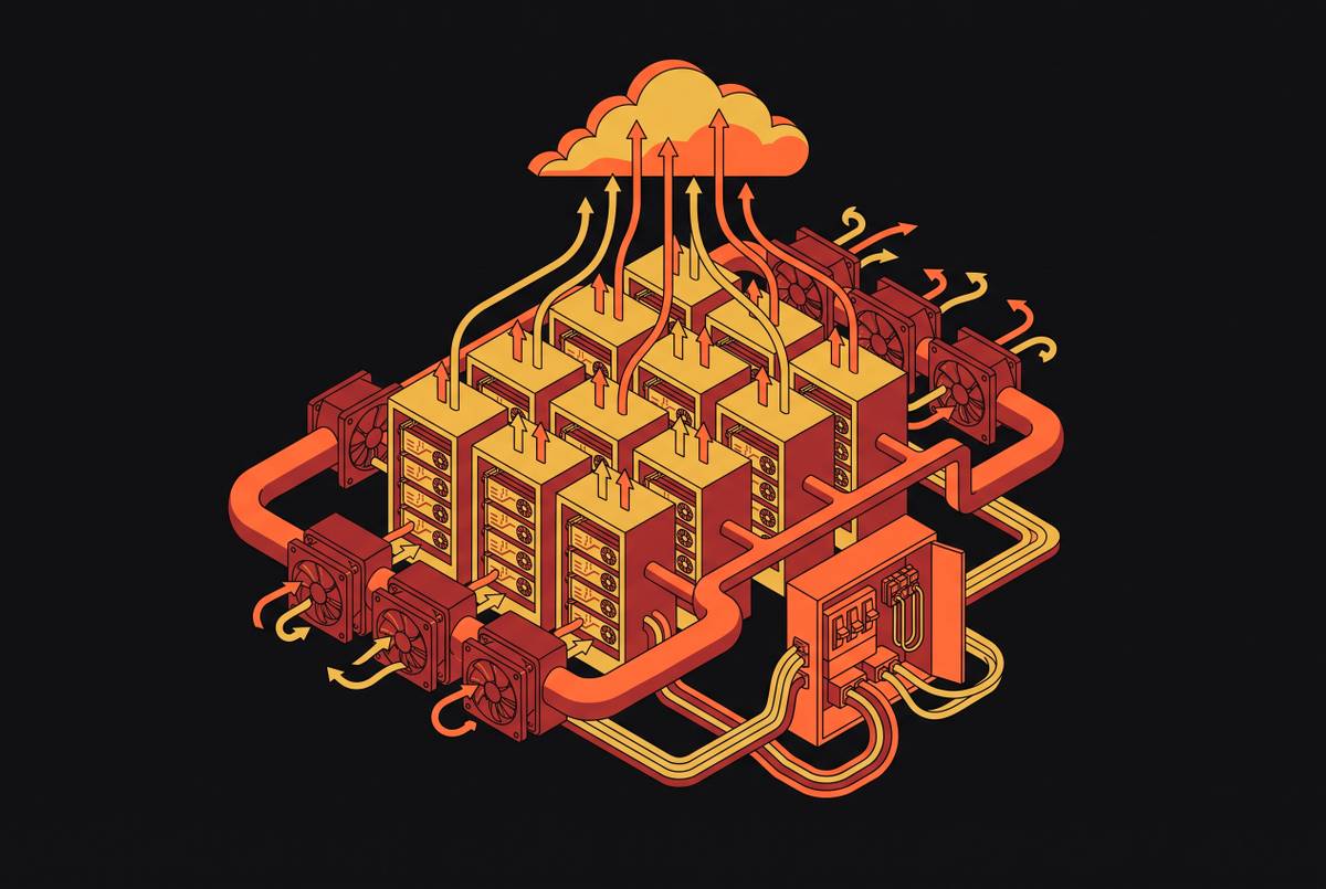 Cover illustration for “Power and Cooling Costs in GPU Inference Data Centers”