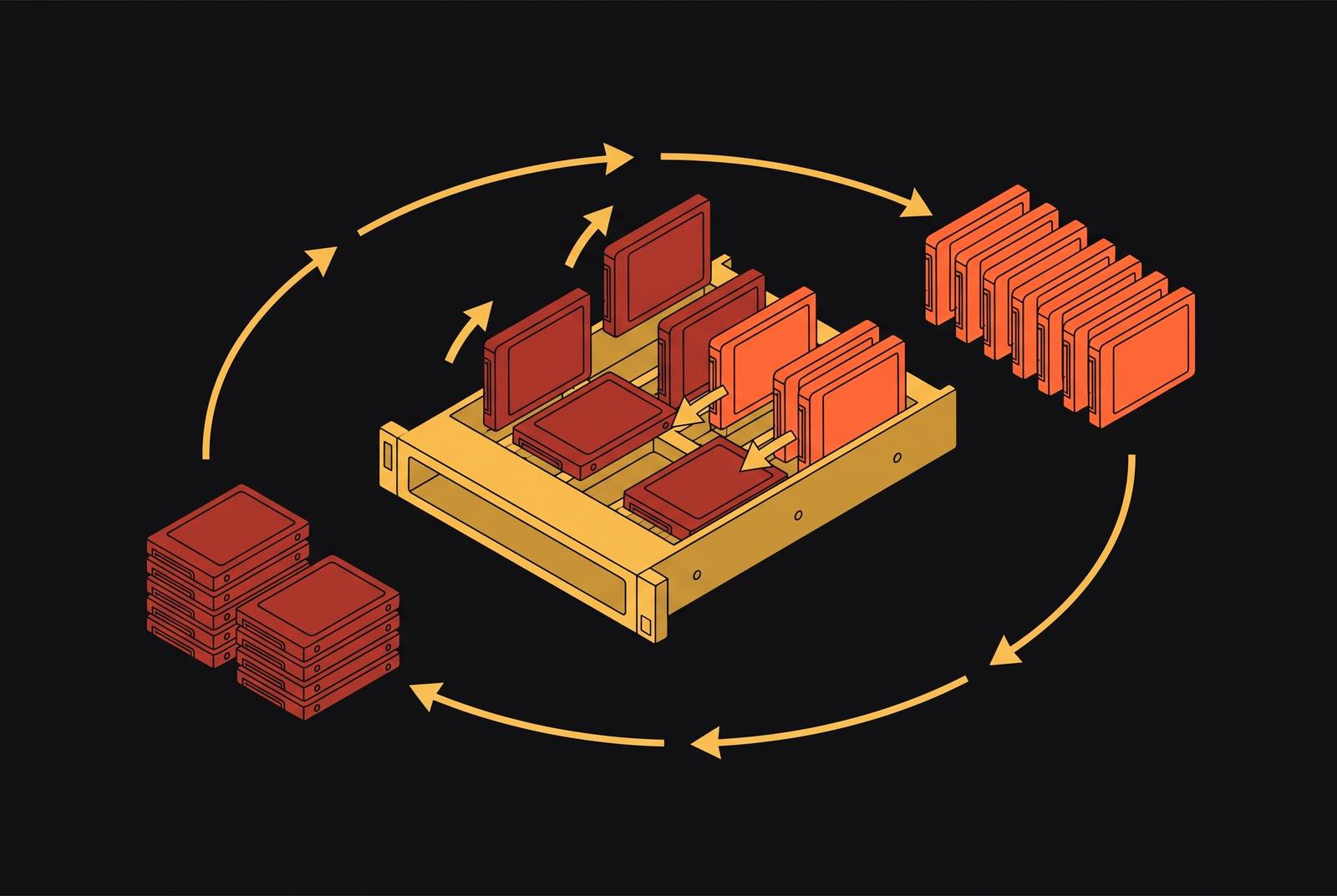 Cover illustration for “Infrastructure Refresh Cycles for NVMe Storage in AI Workloads”