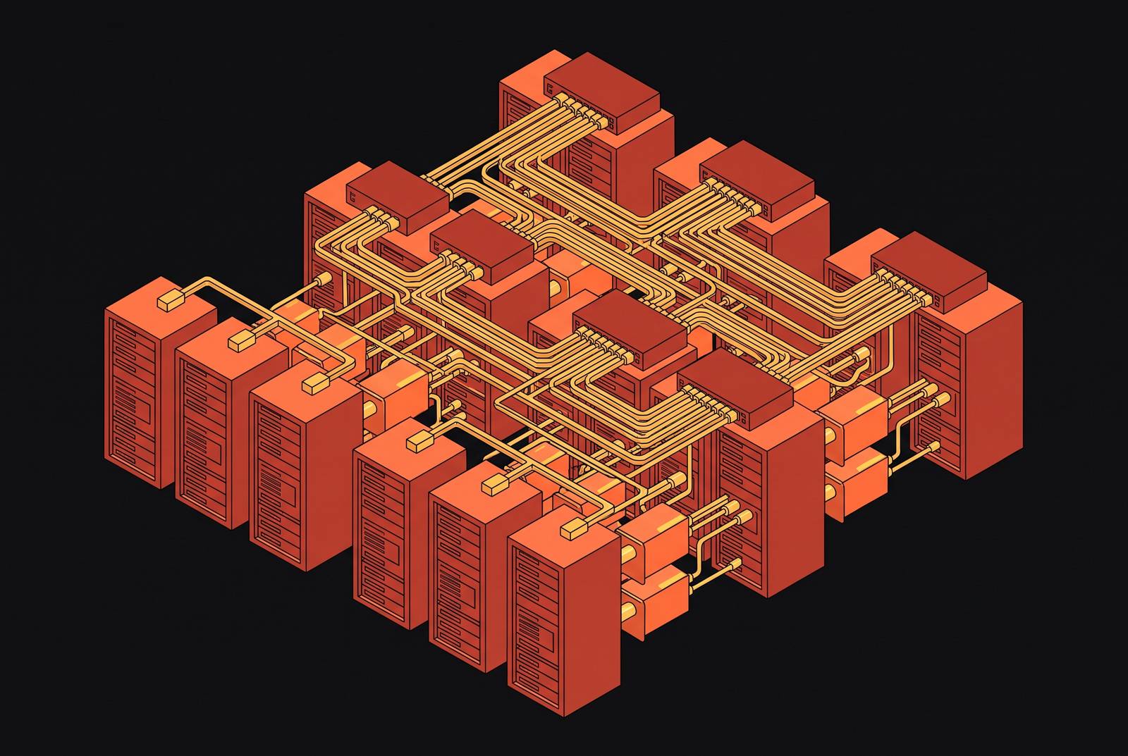 Cover illustration for “RDMA Network Scaling Costs in AI Training Clusters”