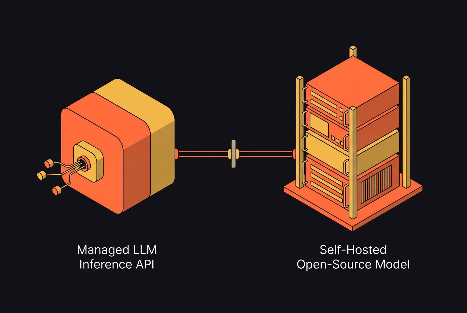 Cover illustration for “Managed LLM Inference APIs vs. Self-Hosted Open-Source Models”