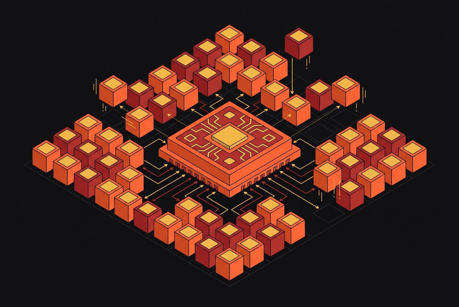 Cover illustration for “Paged Attention and Memory Efficiency in Production LLM Serving”