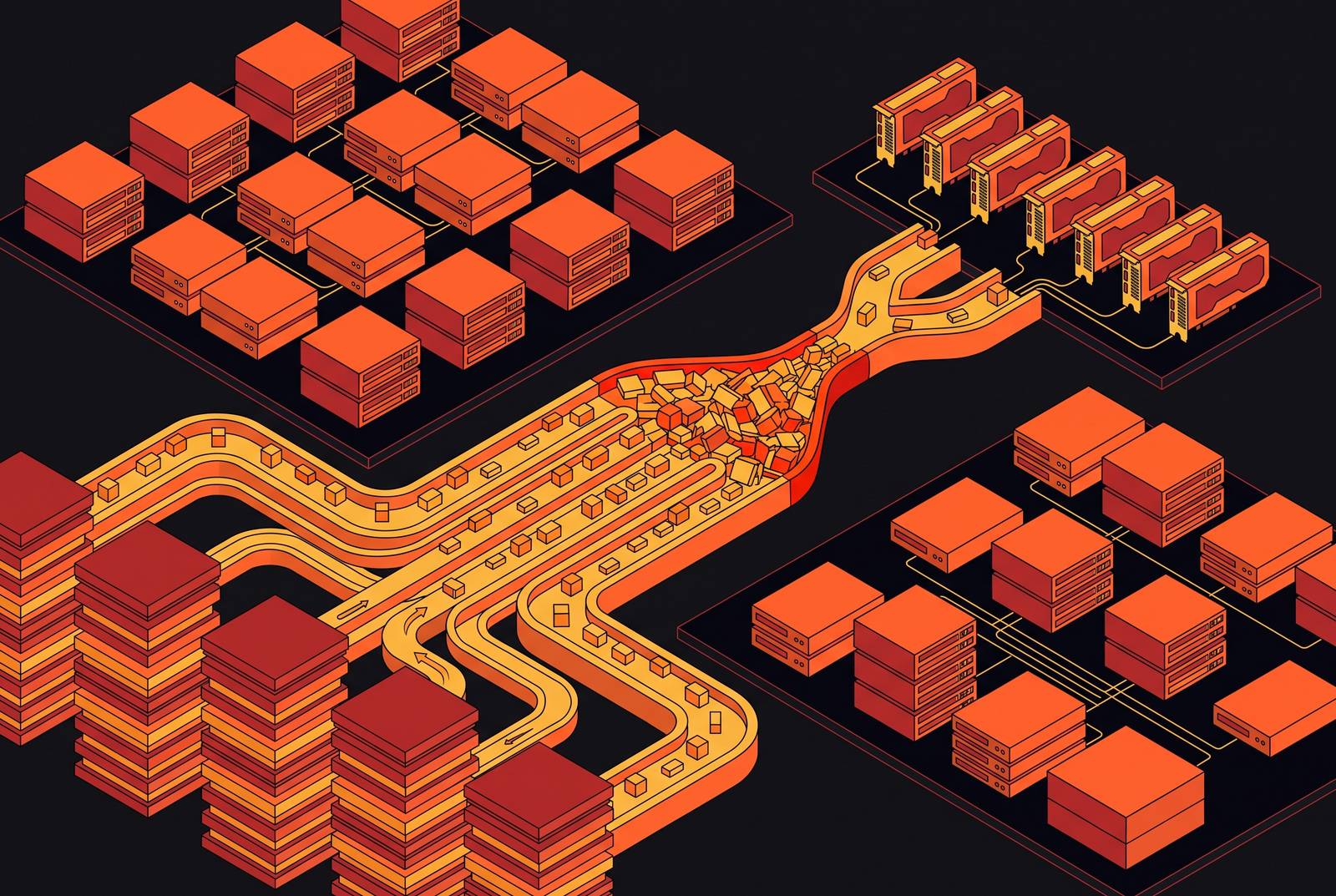 Cover illustration for “Storage Scaling Bottlenecks in Large LLM Inference Clusters”