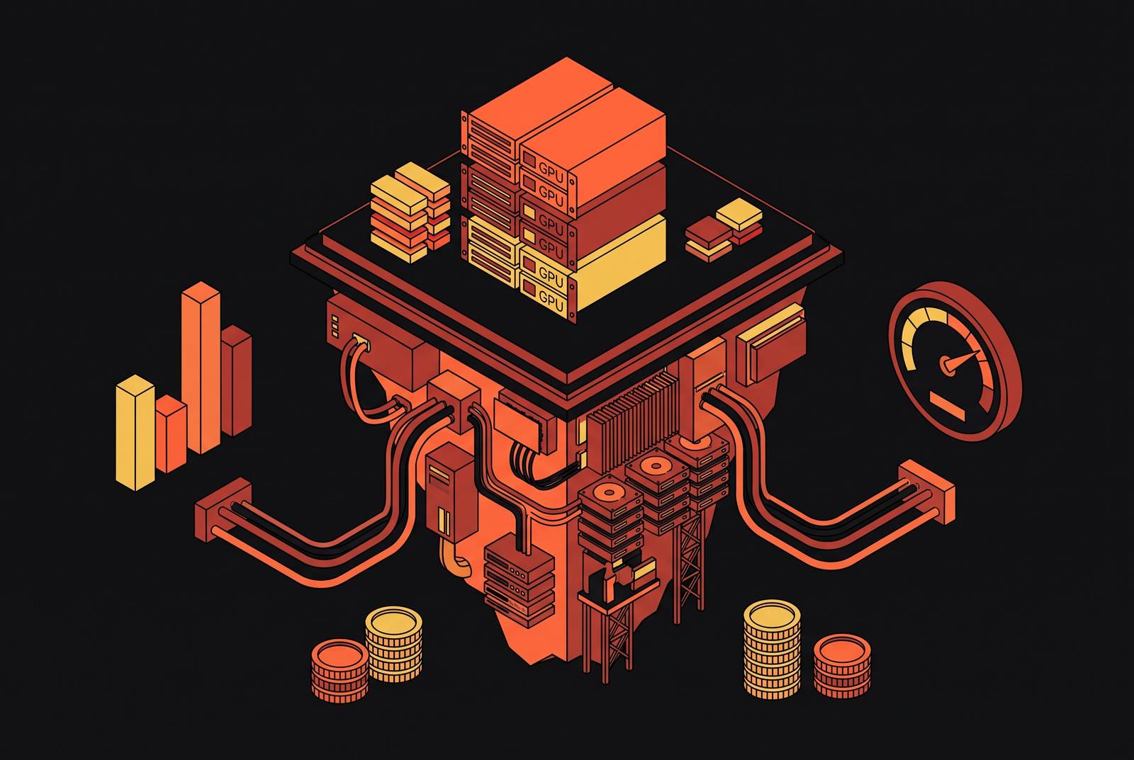 Cover illustration for “Hidden Costs of Running Open-Source LLMs in Production”