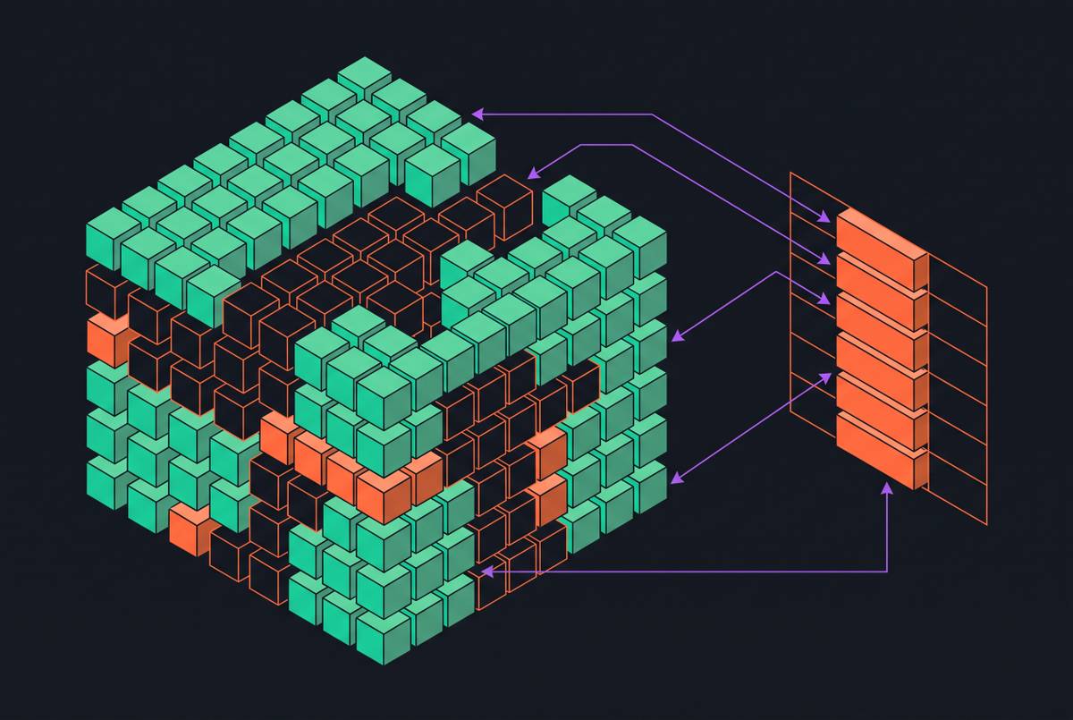 Cover illustration for “Paged Attention and KV Cache Fragmentation”