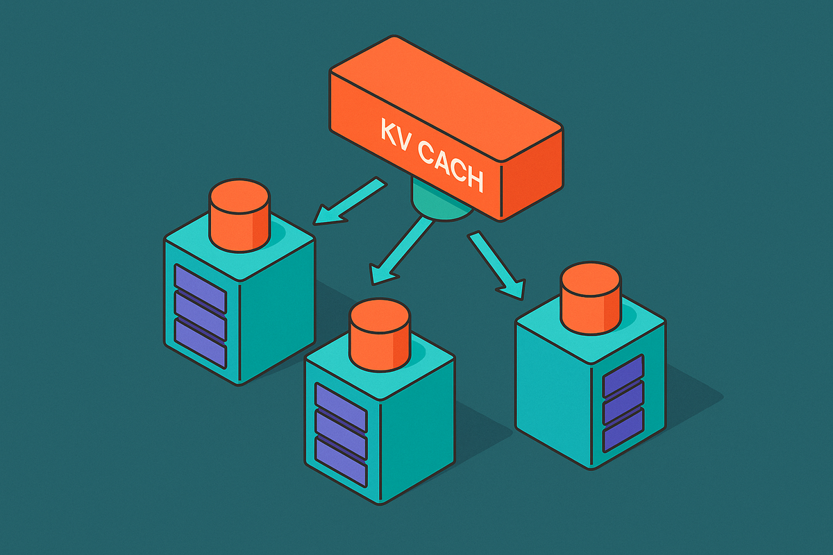 Cover illustration for “Distributed KV Cache Across Inference Nodes”