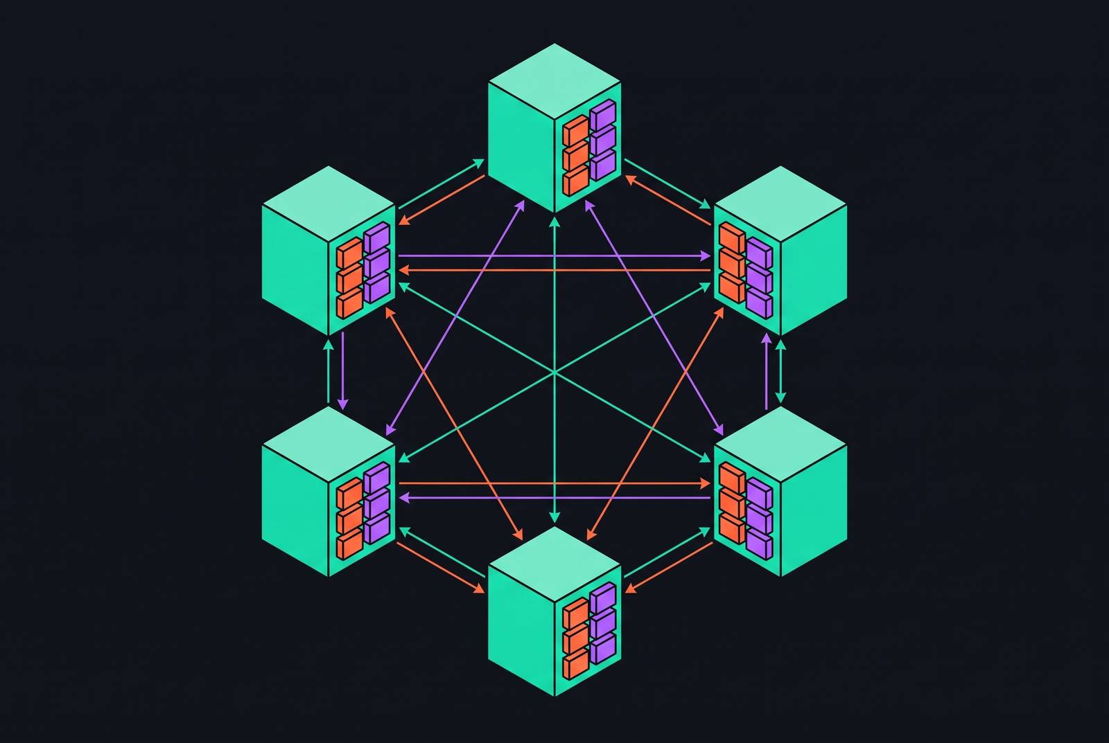 Cover illustration for “Distributed KV Cache Across Inference Nodes”