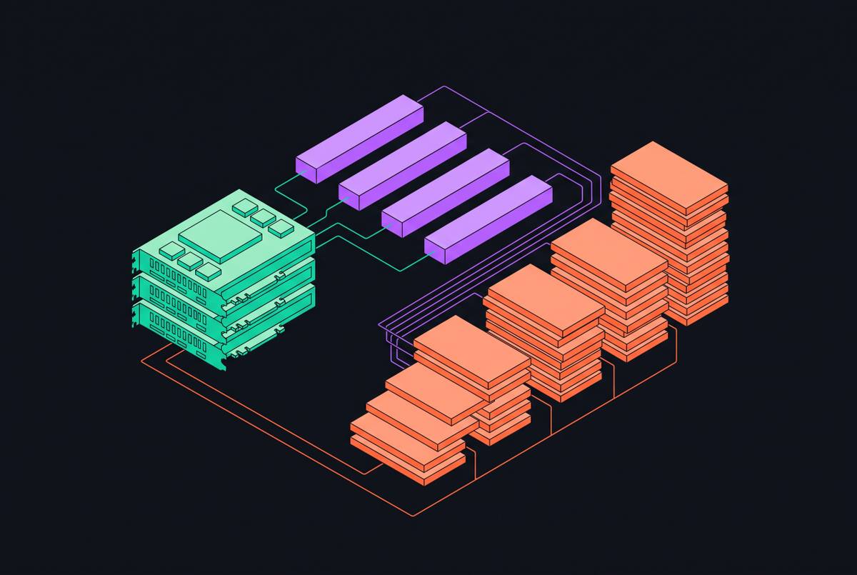 Cover illustration for “Speculative Decoding Storage and Memory Overhead”